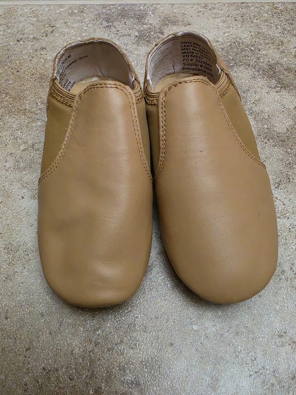 balera Tan Soft Leather Slip-On Kids Shoes Size 12